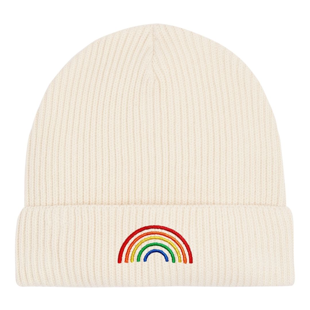 Organic Beanie "Regenbogen" Stick