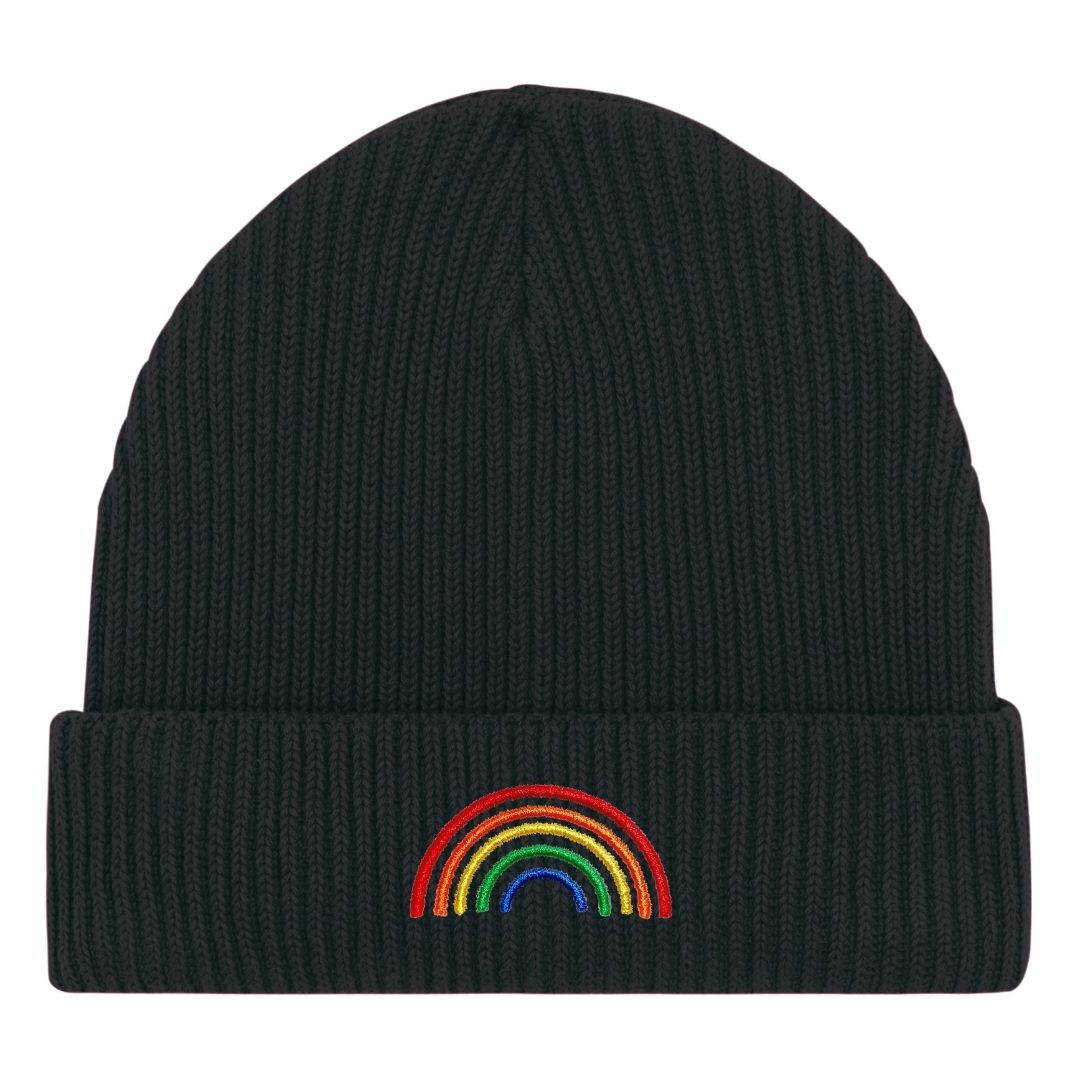 Organic Beanie "Regenbogen" Stick