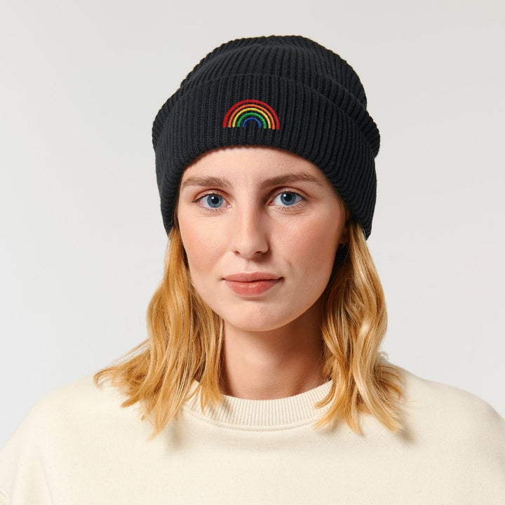 Organic Beanie "Regenbogen" Stick