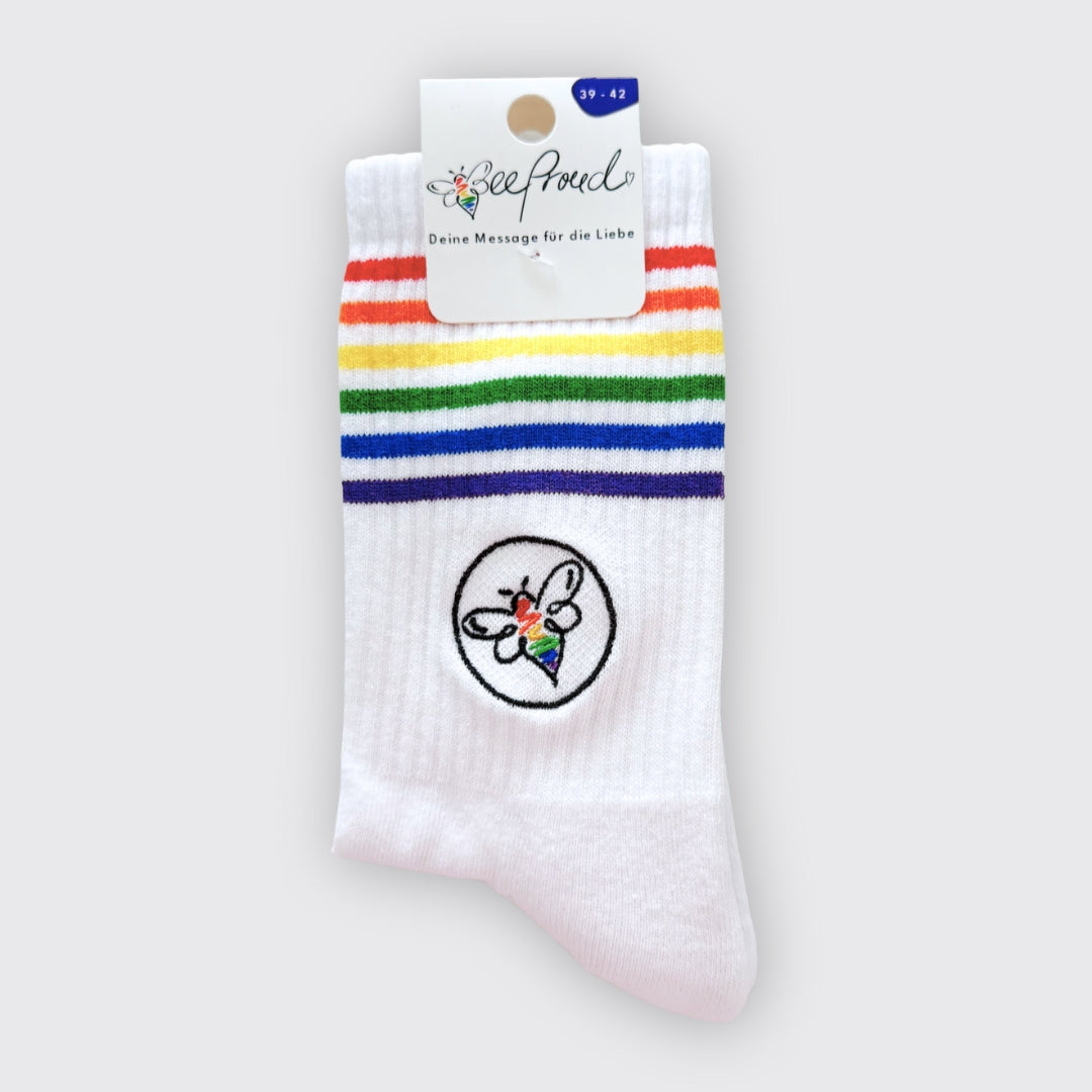BeeProud Regenbogen Socken