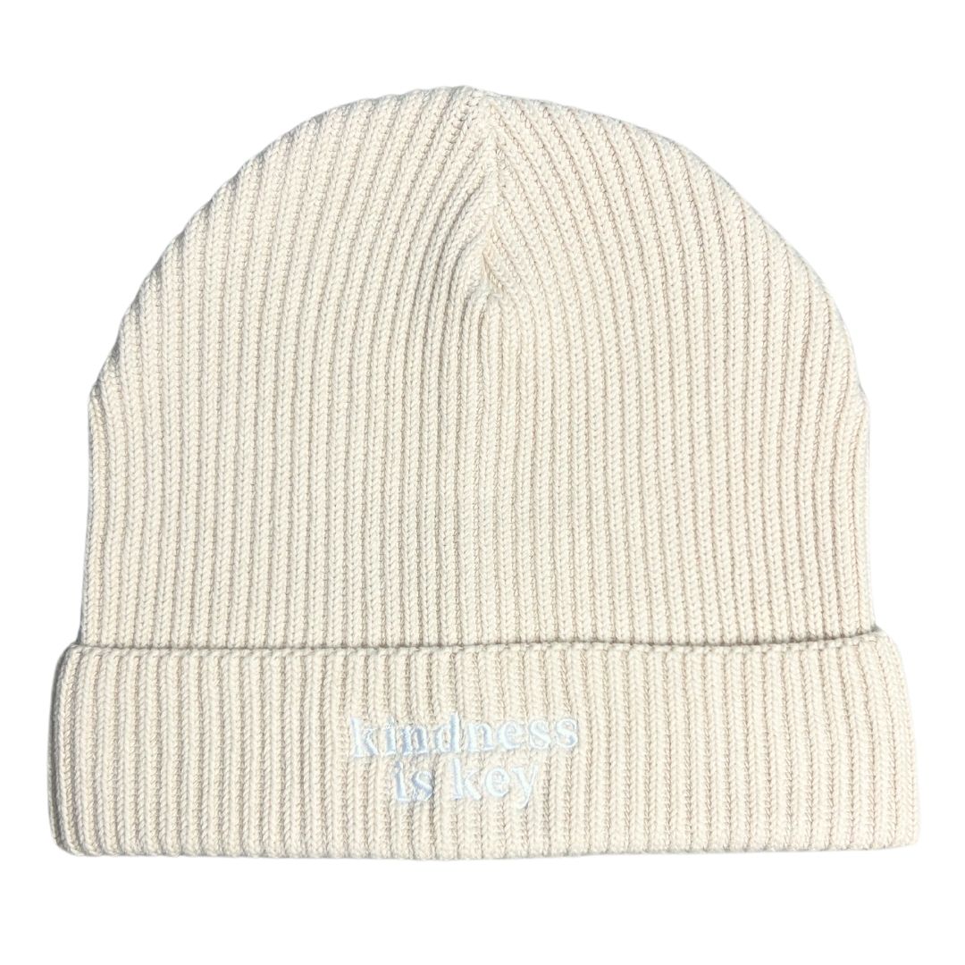 Organic Beanie "kindness is key" Stick