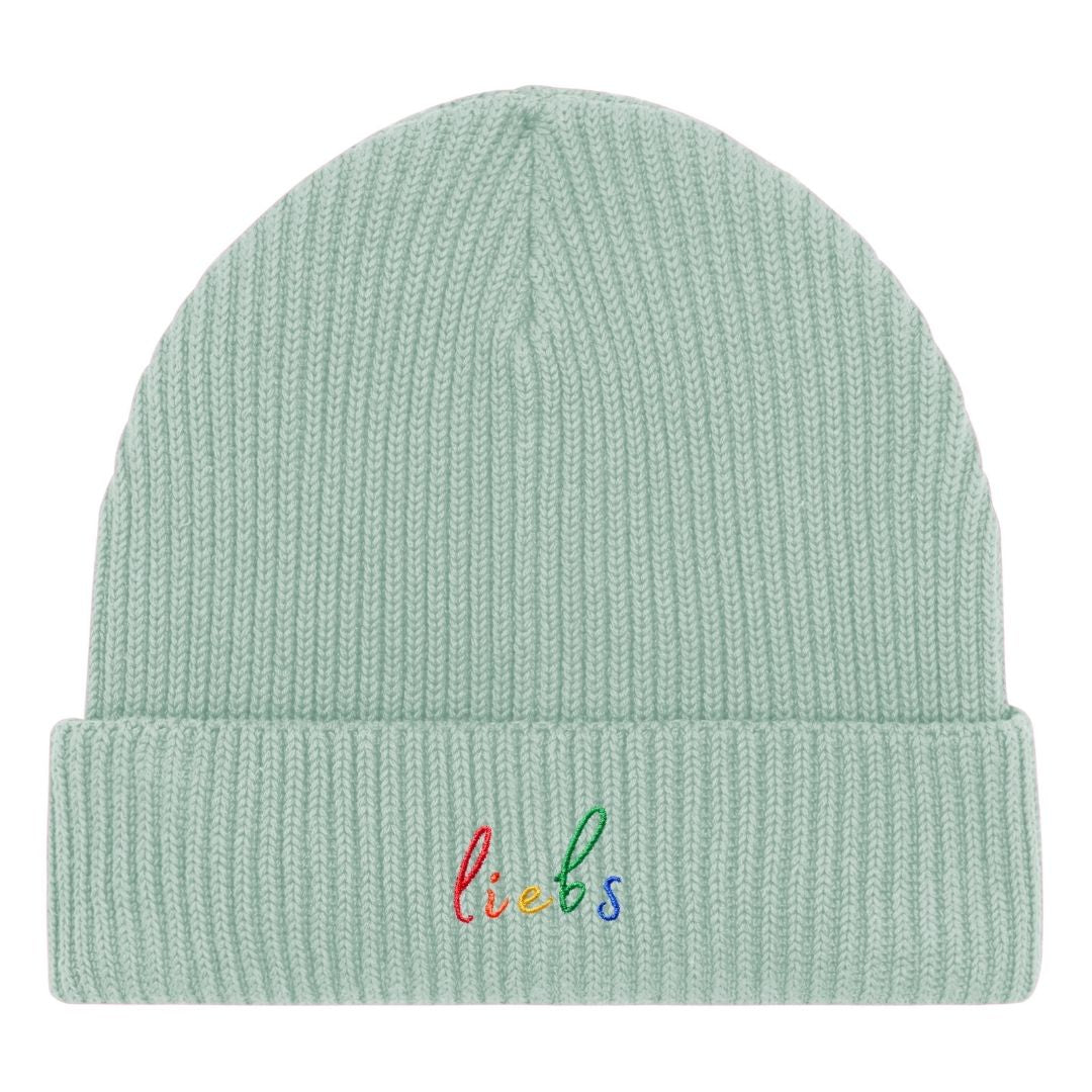 Organic Beanie "liebs" Stick