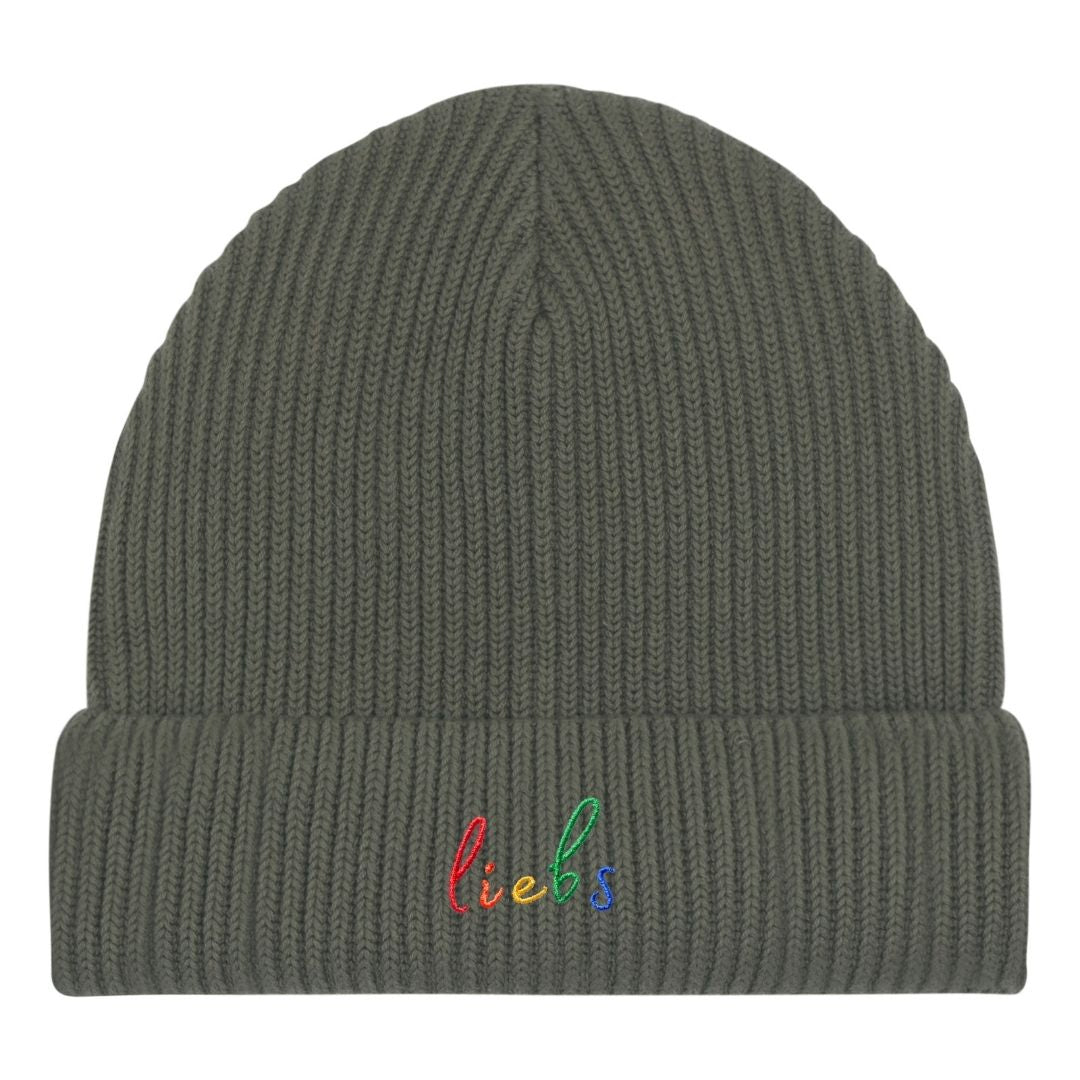 Organic Beanie "liebs" Stick