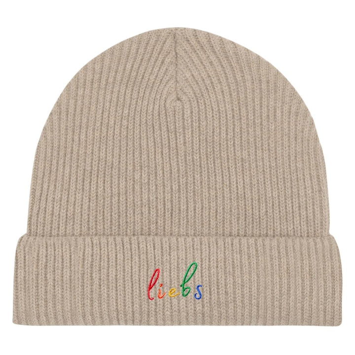 Organic Beanie "liebs" Stick