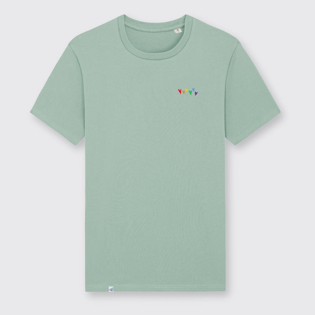 Shirt "Regenbogen-Herzen" Stick