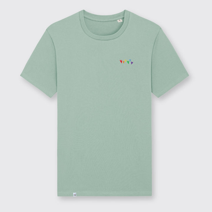 Shirt "Regenbogen-Herzen" Stick