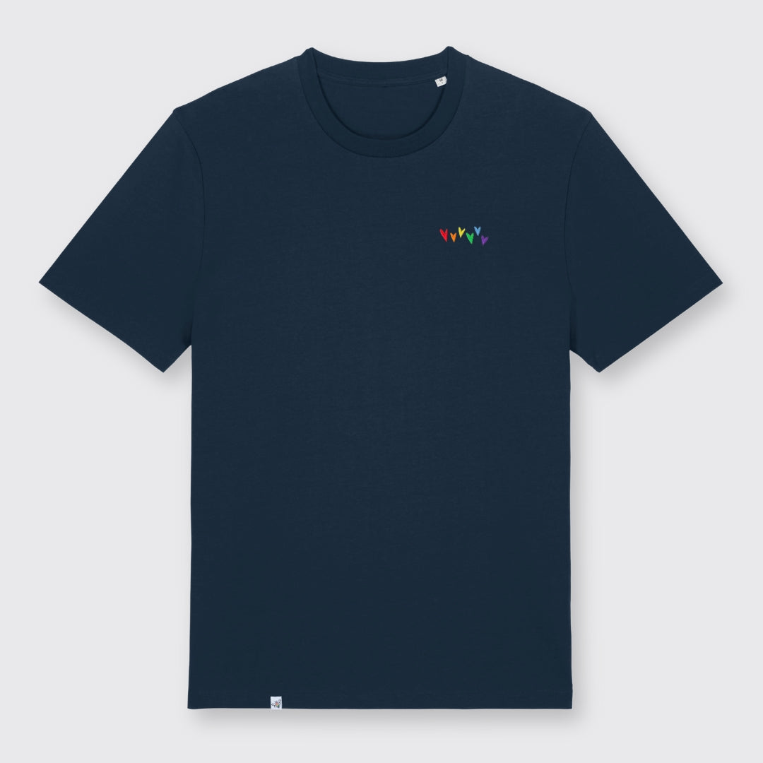 Shirt "Regenbogen-Herzen" Stick