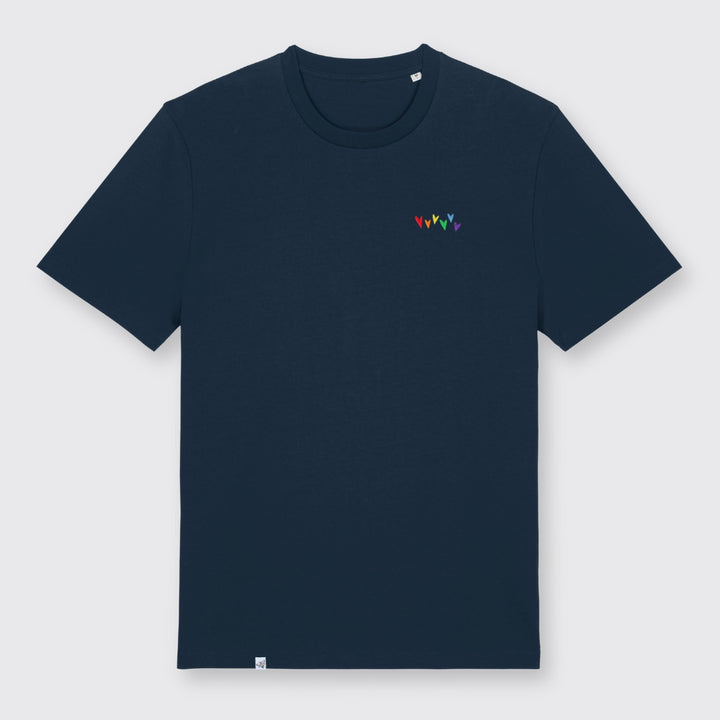 Shirt "Regenbogen-Herzen" Stick
