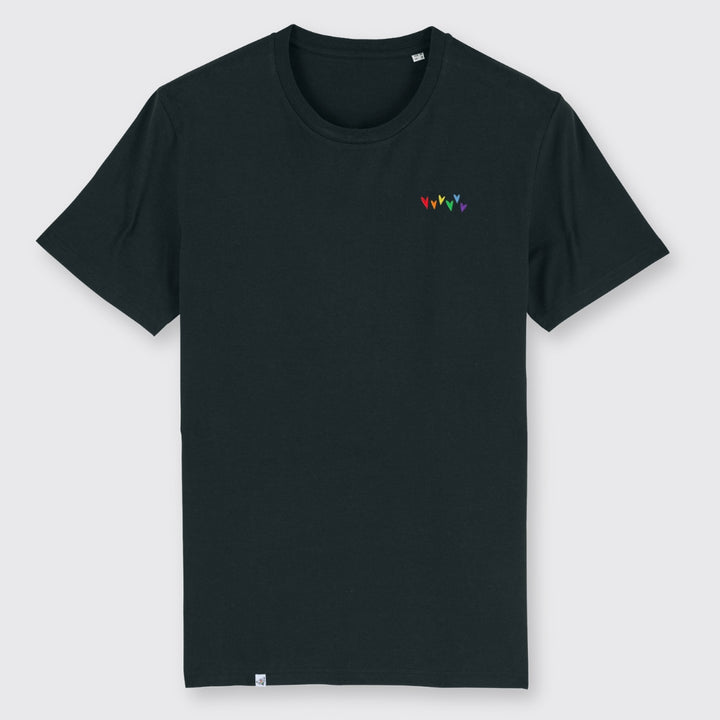 Shirt "Regenbogen-Herzen" Stick