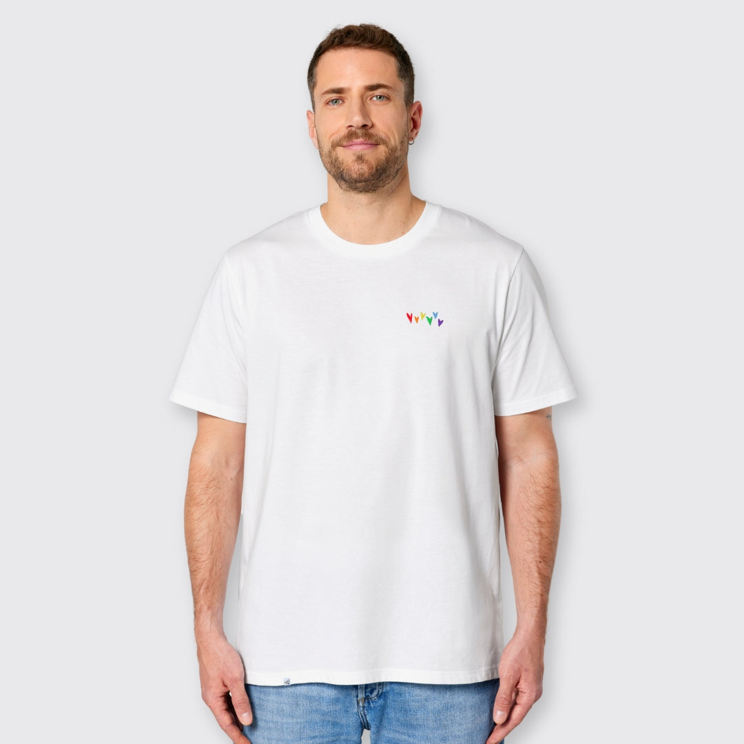 Shirt "Regenbogen-Herzen" Stick