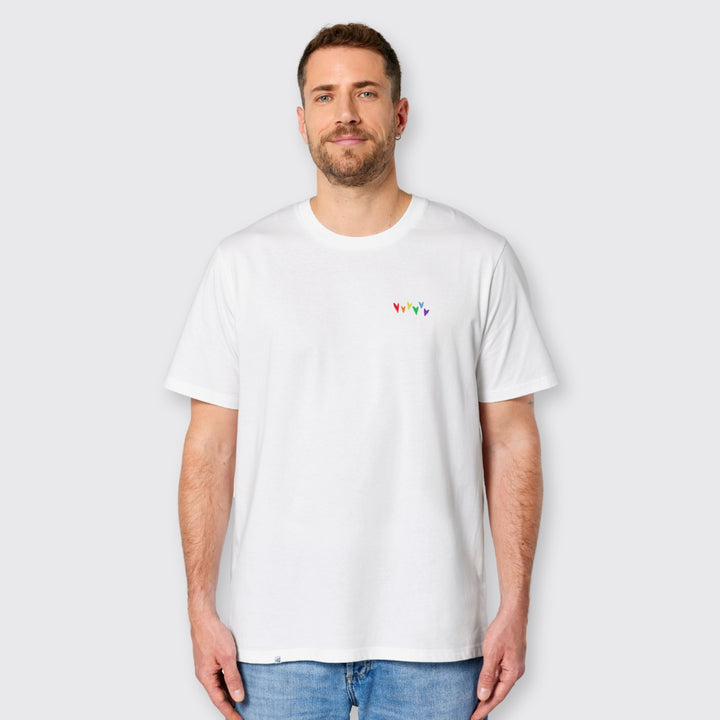 Shirt "Regenbogen-Herzen" Stick