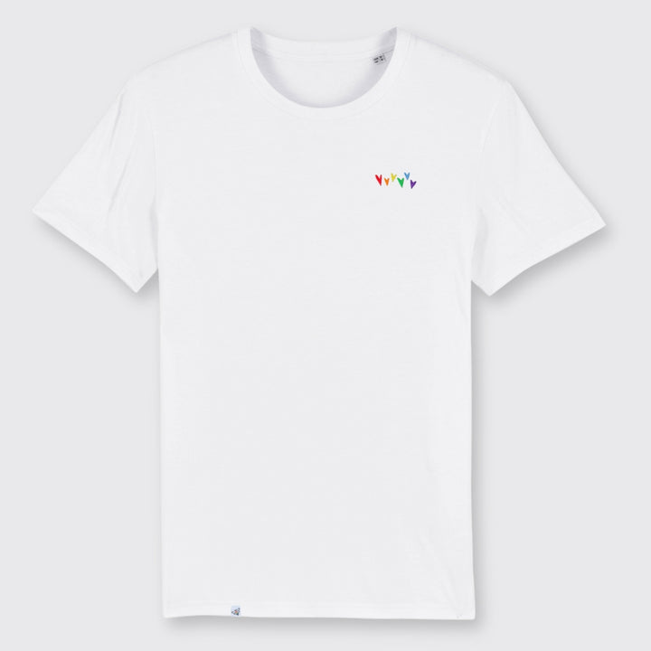 Shirt "Regenbogen-Herzen" Stick