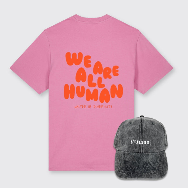 Shirt "We are all Human" & Cap "[human]"