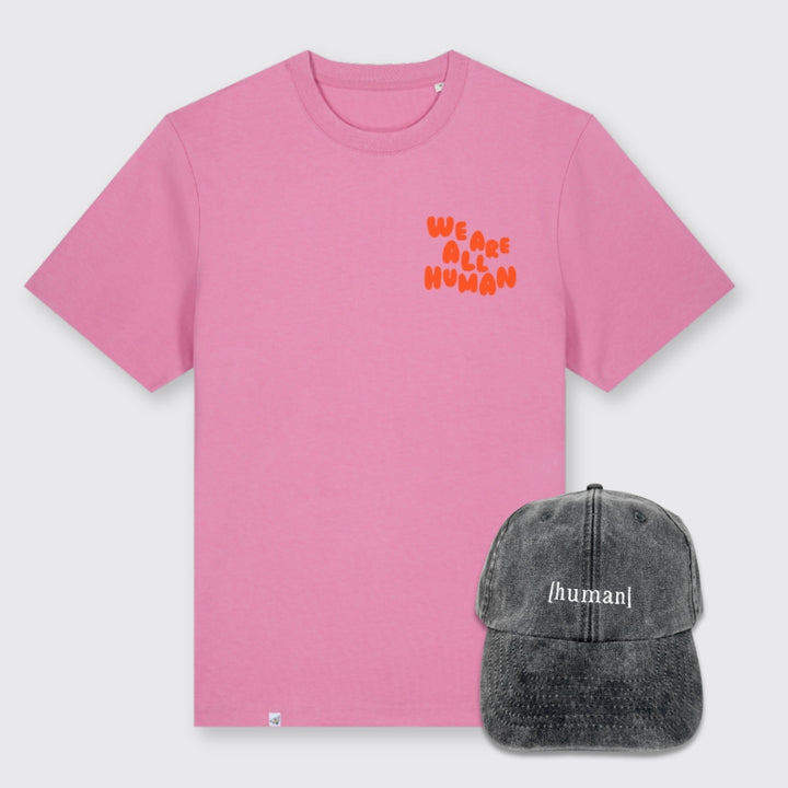Shirt "We are all Human" & Cap "[human]"