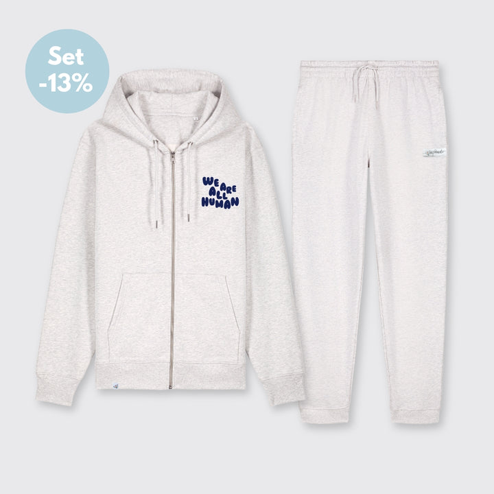 Zipper "We are all Human" & Jogginghose