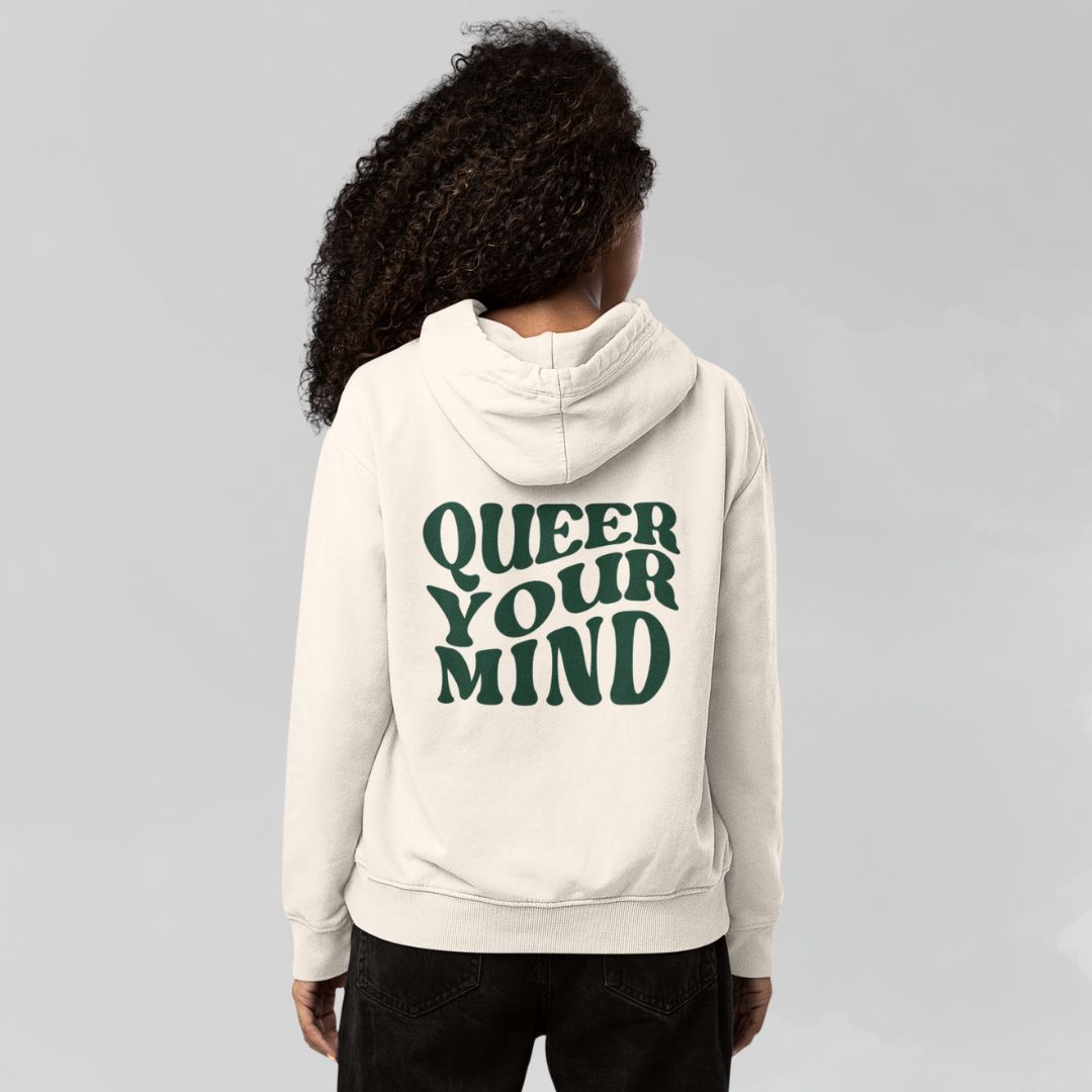 Hoodie "Queer Your Mind" Creme