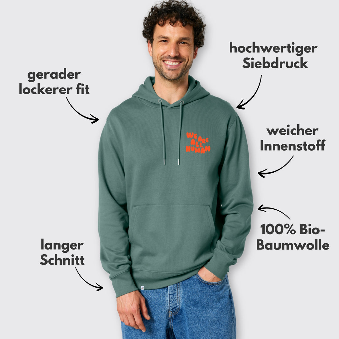 Hoodie "We are all Human" - regular fit