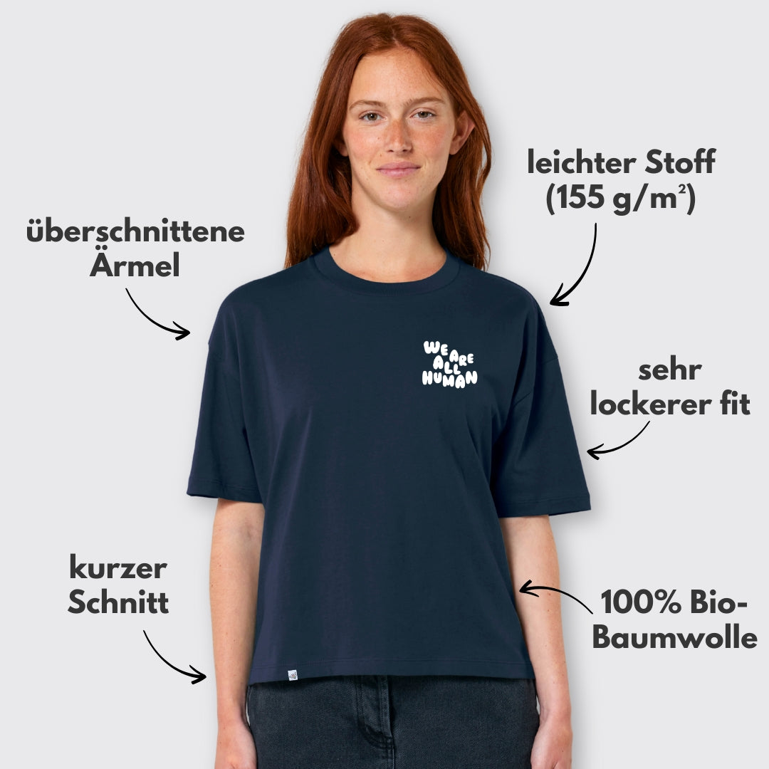 Oversized Shirt "We are all Human" - short fit & Jogginghose