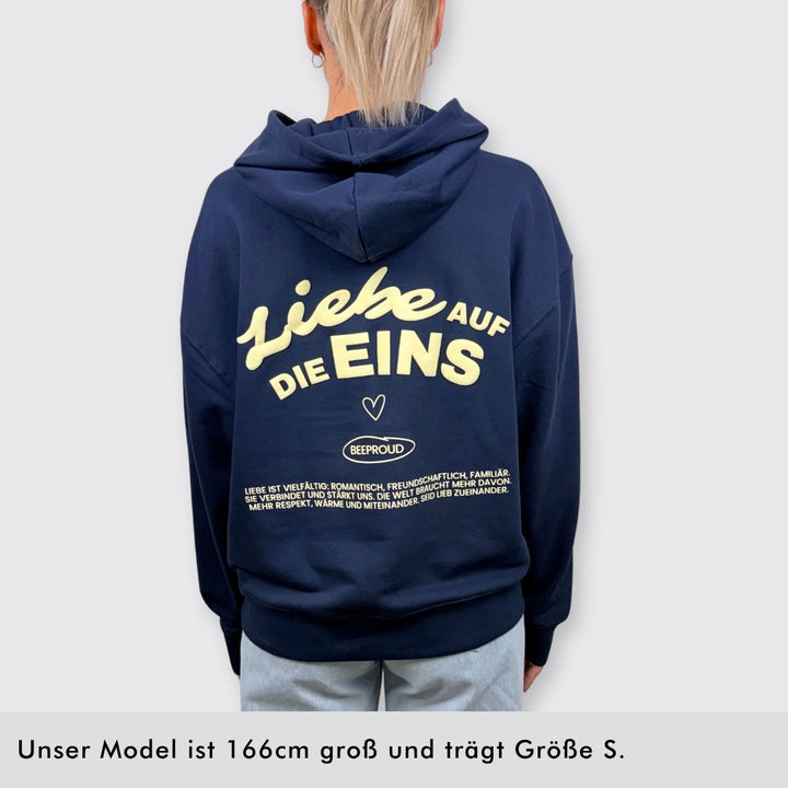 Oversized Hoodie "Liebe auf die Eins"