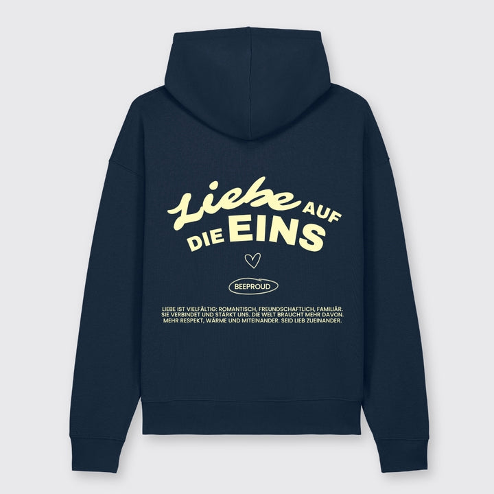 Oversized Hoodie "Liebe auf die Eins"