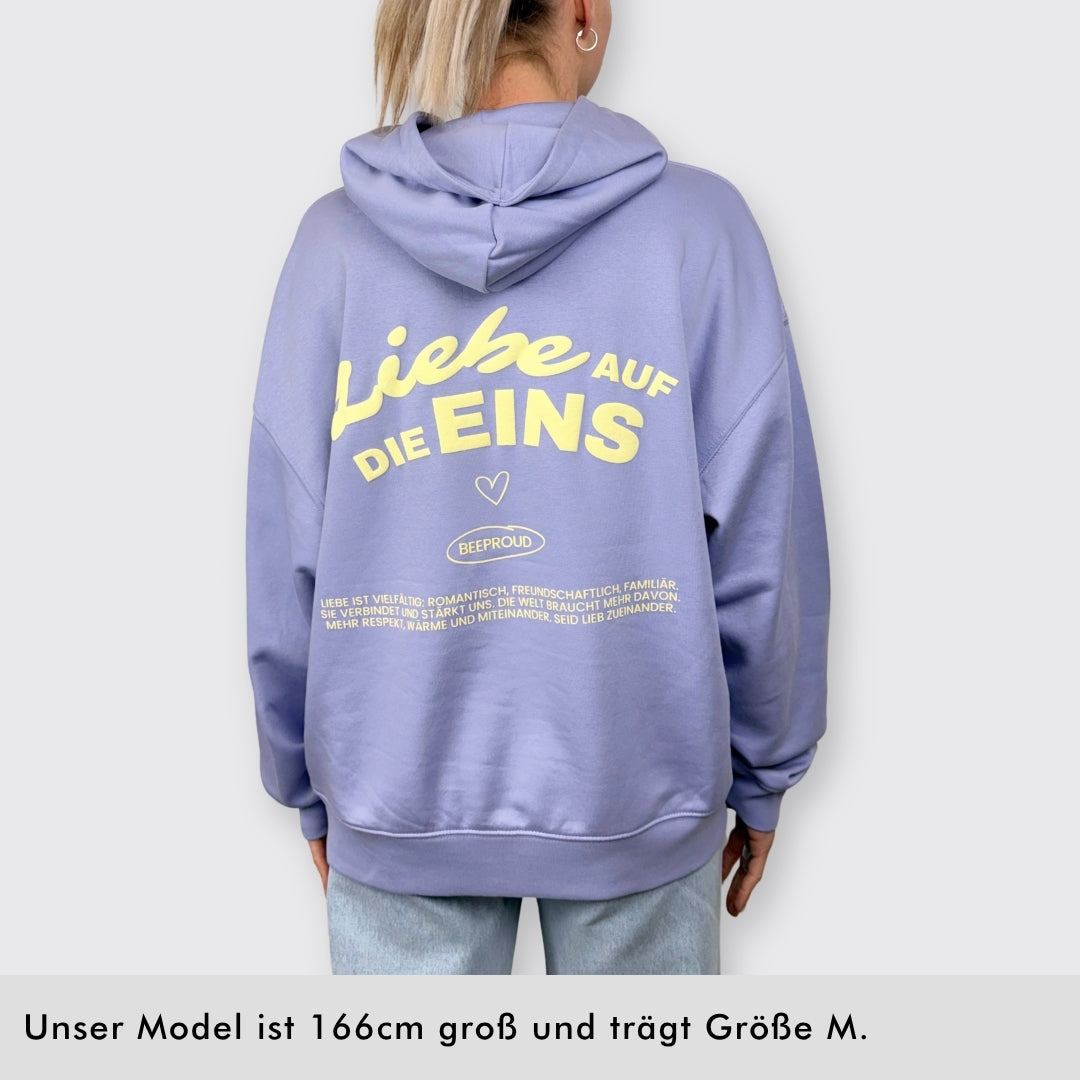 Bundle Hoodie & Shirt "Liebe auf die Eins" Violet