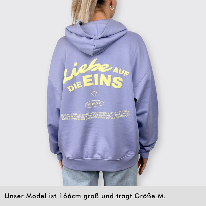 Bundle Hoodie & Shirt "Liebe auf die Eins" Violet