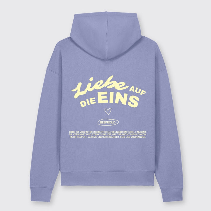 Bundle Hoodie & Shirt "Liebe auf die Eins" Violet