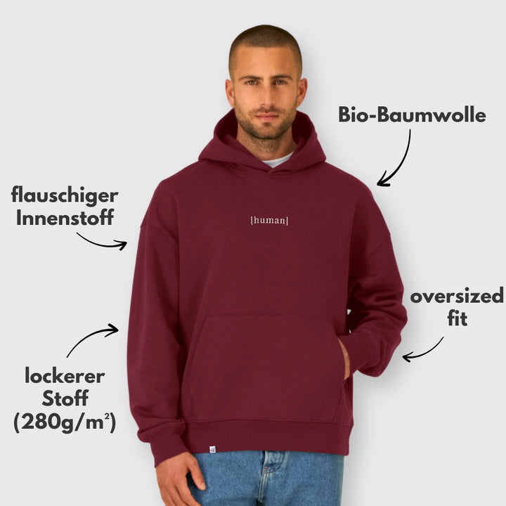 Oversized Hoodie "[human]" Stick