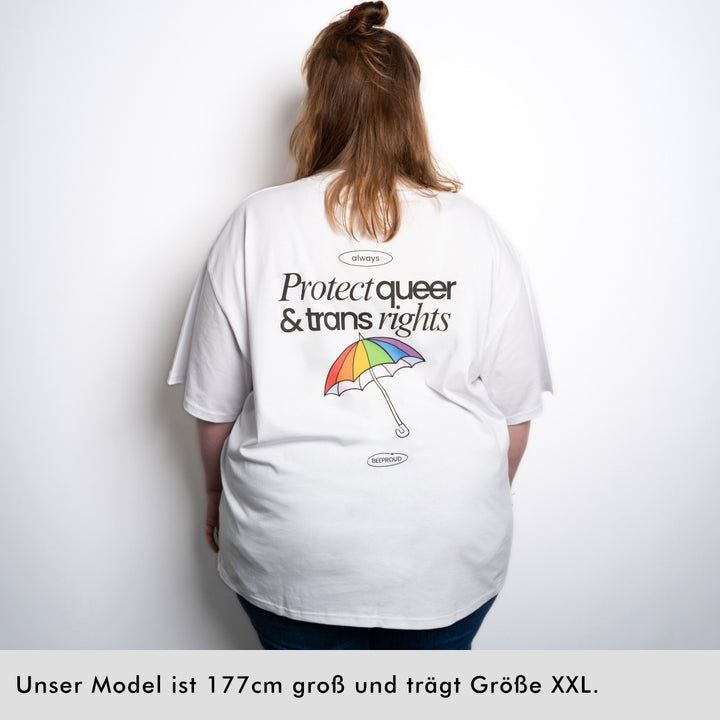 Oversized Shirt "Protect queer &amp; trans rights"