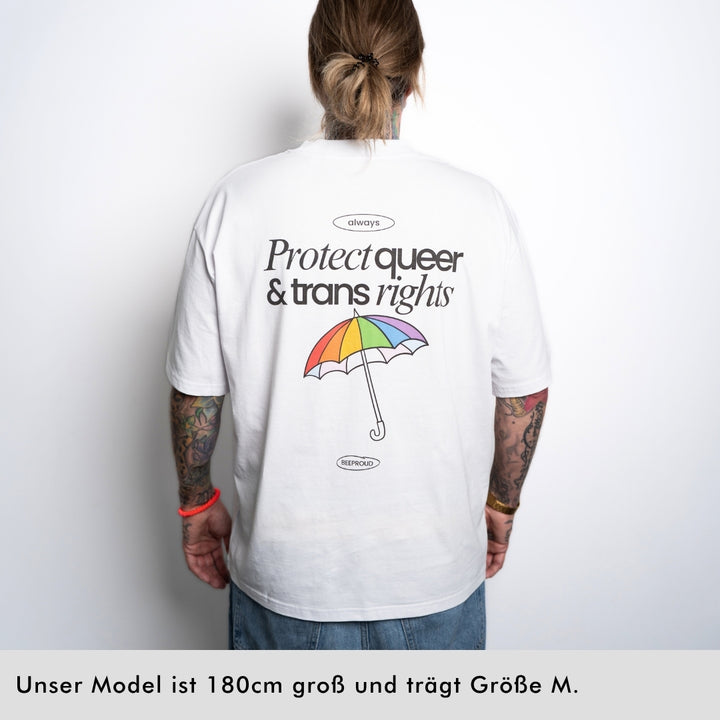 Oversized Shirt "Protect queer &amp; trans rights"