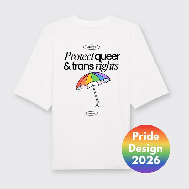 Oversized Shirt "Protect queer &amp; trans rights"