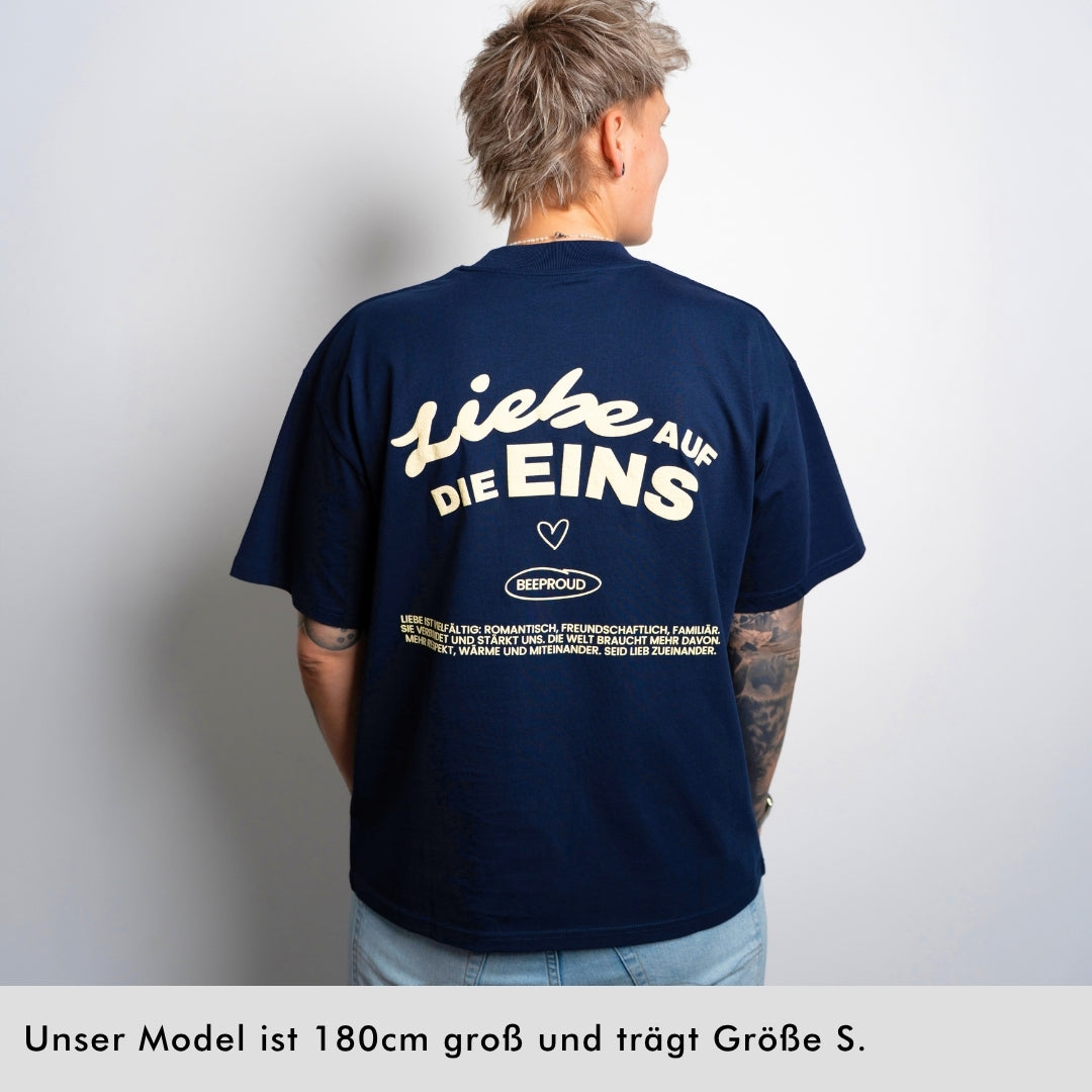 Oversized Shirt "Liebe auf die Eins"