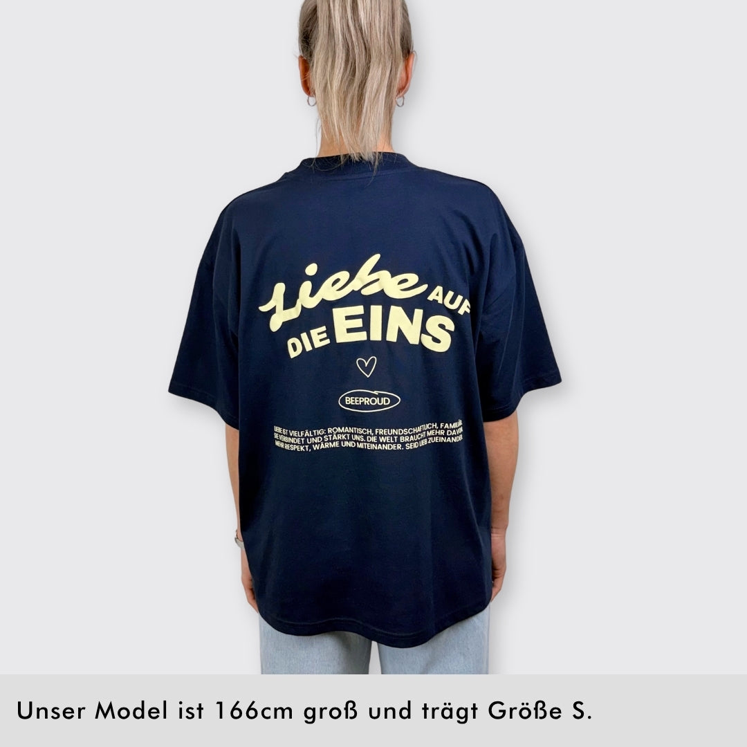 Oversized Shirt "Liebe auf die Eins"