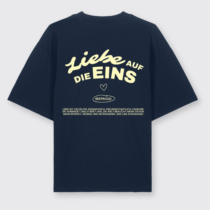 Oversized Shirt "Liebe auf die Eins"