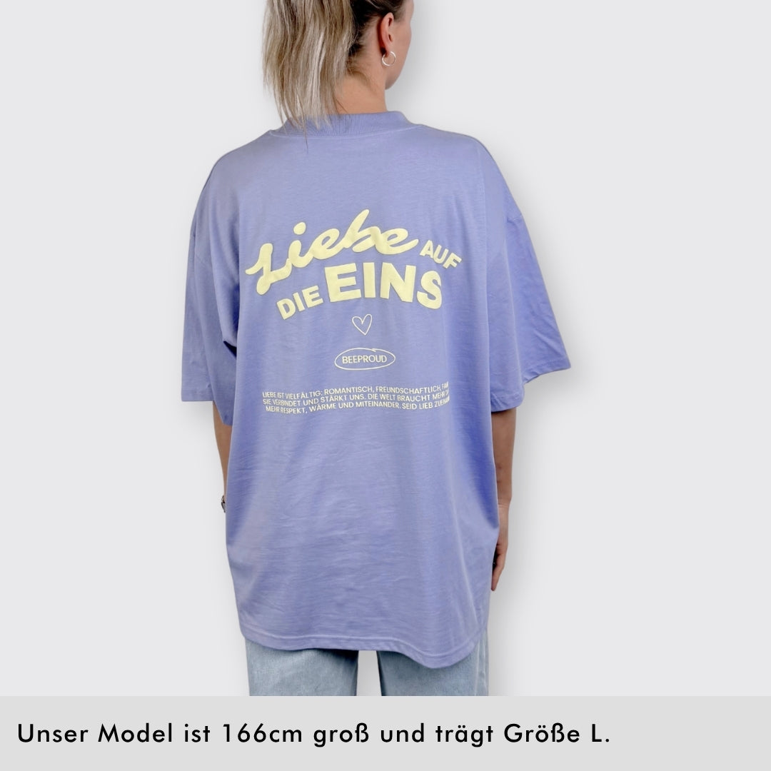 Oversized Shirt & Cap "Liebe auf die Eins"