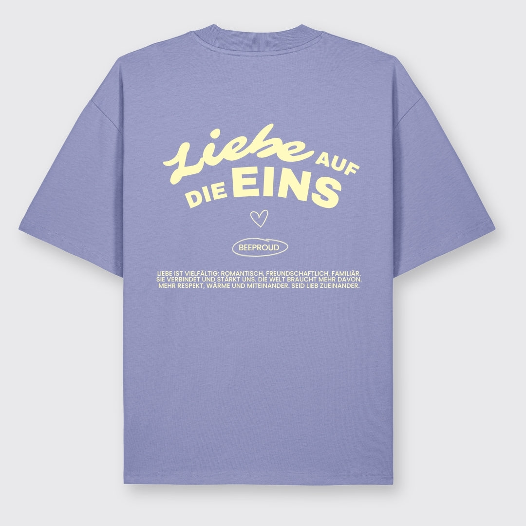 Oversized Shirt & Cap "Liebe auf die Eins"
