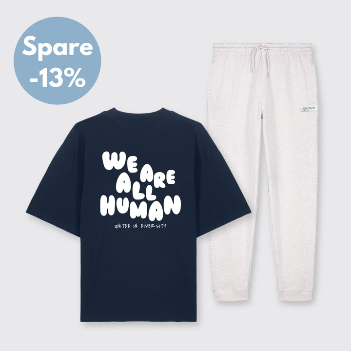 Oversized Shirt "We are all Human" & Jogginghose