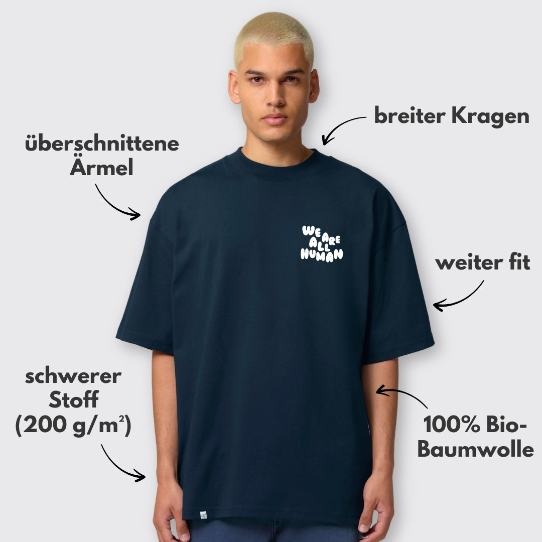 Oversized Shirt "We are all Human" - Winteredition