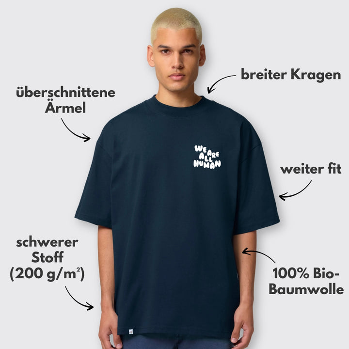 Oversized Shirt "We are all Human" - Winteredition