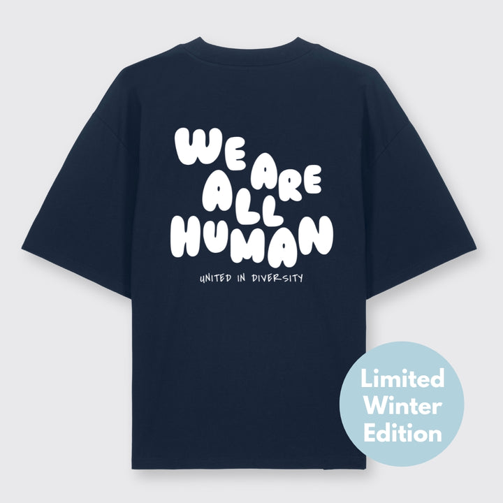 Oversized Shirt "We are all Human" - Winteredition