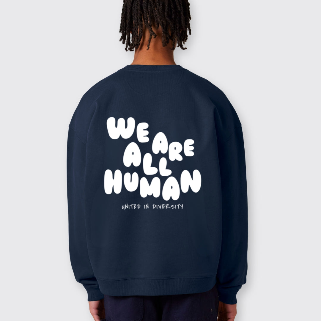 Oversized Sweatshirt "We are all Human" - Winteredition
