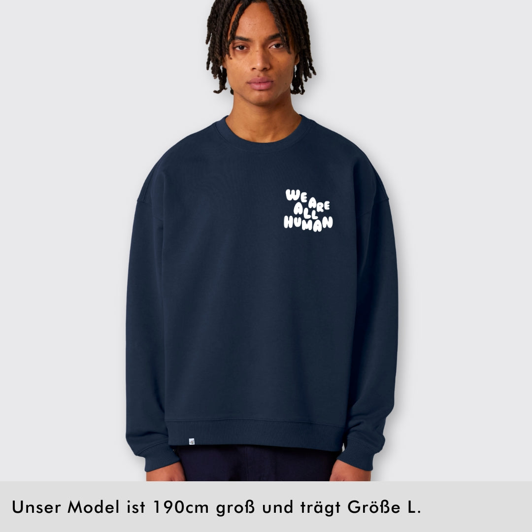 Oversized Sweatshirt "We are all Human" - Winteredition