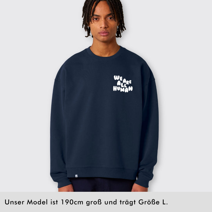 Oversized Sweatshirt "We are all Human" - Winteredition