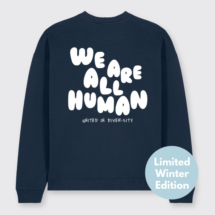 Oversized Sweatshirt "We are all Human" - Winteredition