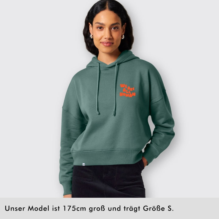 Hoodie "We are all Human" - short fit