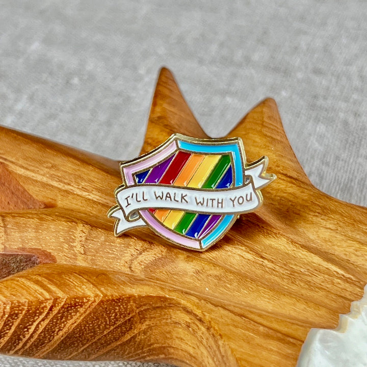 I'll walk with you Pride Pin