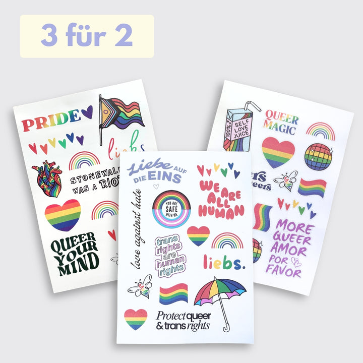 Pride Tattoo Set - 3 für 2
