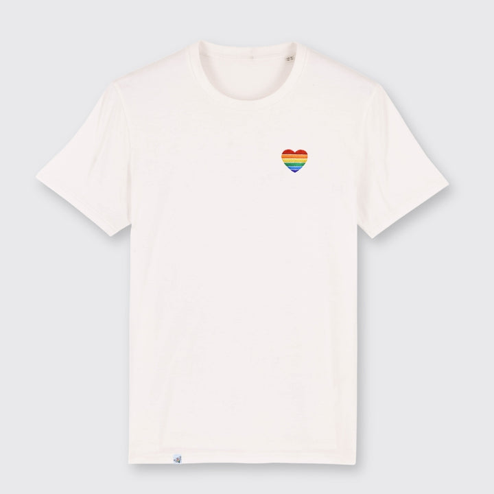 Shirt "Regenbogen-Herz" Stick
