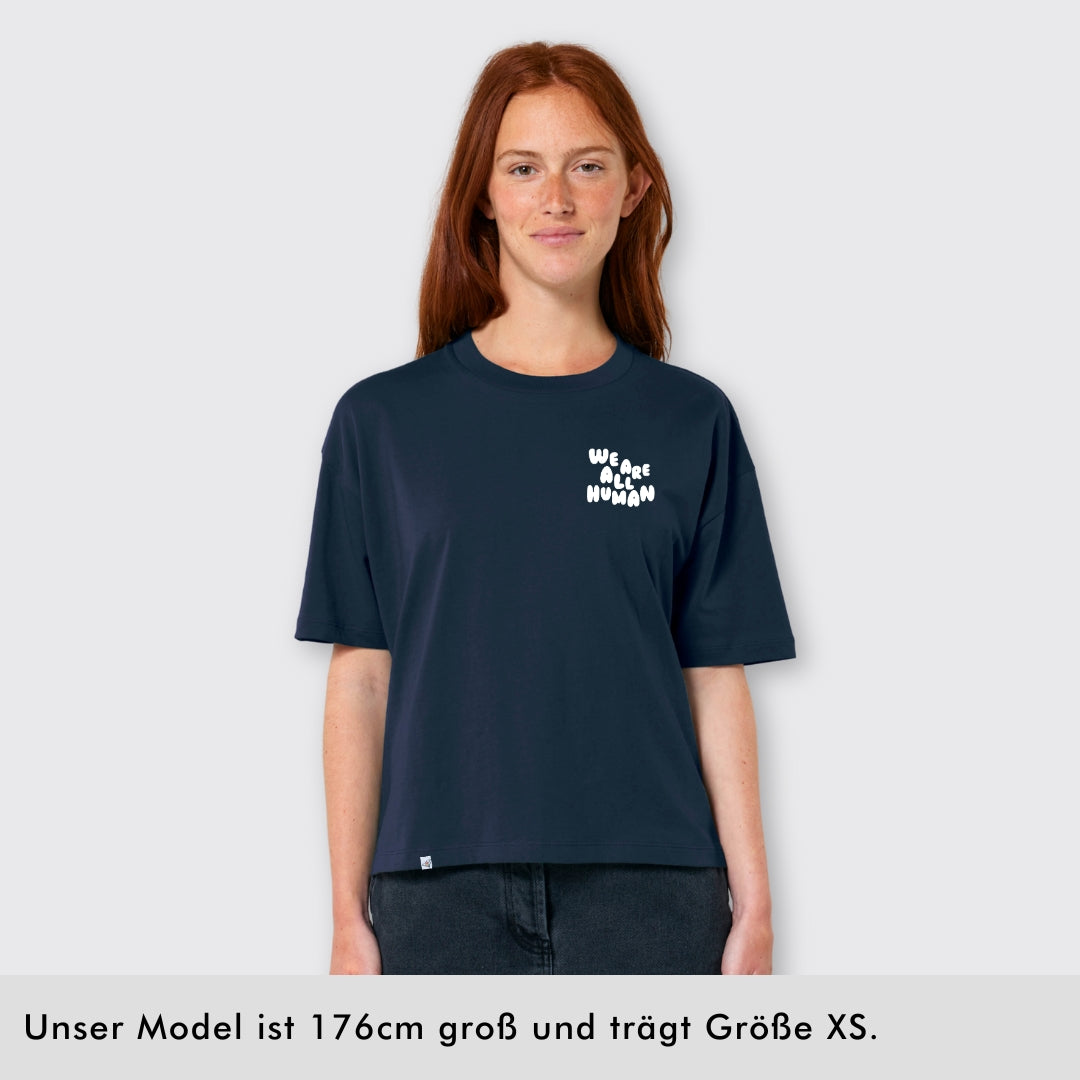 Oversized Shirt "We are all Human" - short fit & Jogginghose