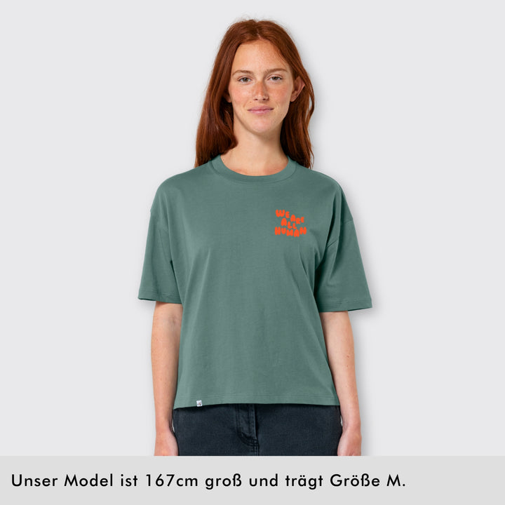 Oversized Shirt "We are all Human" - short fit
